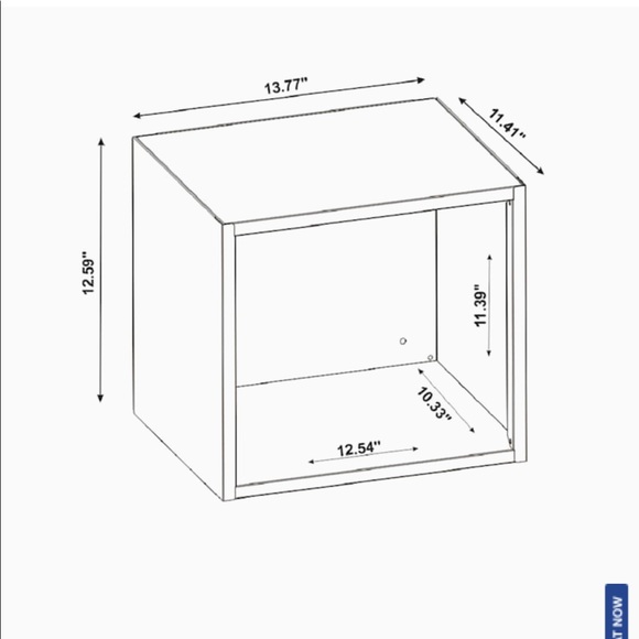 Manhattan Comfort Black 13.77-in L x 11.22-in D Steel Floating Shelf - Picture 2 of 4